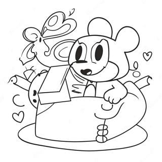 Susse Disney Charaktere Mit Liebesbriefen Ausmalbild 72985-16619