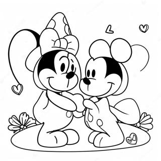 Susse Disney Charaktere Mit Liebesbriefen Ausmalbild 72985-16620