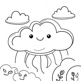 Sonniger Tag Wolken Ausmalbild 73319 16876