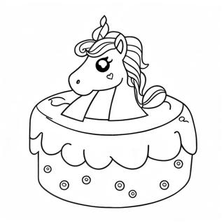 Glitzerndes Einhorn Kuchen Ausmalbild 73394-16931