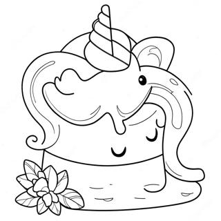 Regenbogen Einhorn Kuchen Ausmalbild 73395 16933