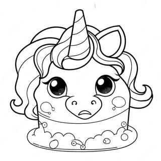 Regenbogen Einhorn Kuchen Ausmalbild 73395 16934