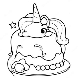 Regenbogen Einhorn Kuchen Ausmalbild 73395 16936