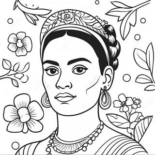 Frida Kahlo Ausmalbild 73622-17107