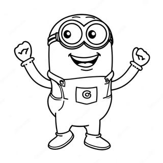 Lustiger Minion Beim Tanzen Ausmalbild 7371-2074