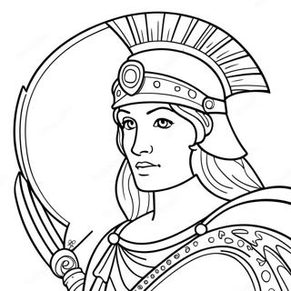 Athena Mit Ihrem Schild Ausmalbild 73755-17217