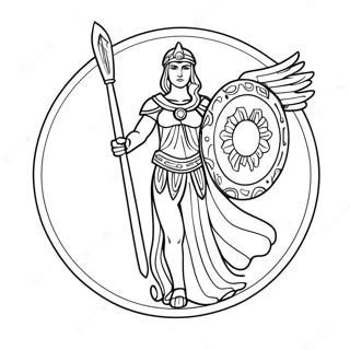 Athena Mit Ihrem Schild Ausmalbild 73755-17220