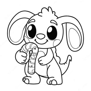 Süßer Stitch Weihnachten Ausmalbilder