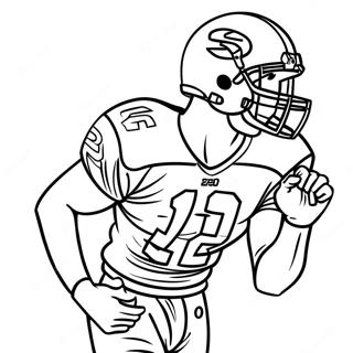 Wide Receiver Footballspieler Ausmalbild 73906-17326