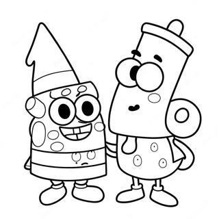 Spongebob Und Patrick Weihnachtsfreude Ausmalbild 73935-17357