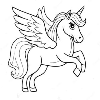 Elegantes Ausmalbild Von Pegasus Bei Sonnenuntergang 74114 17497