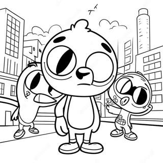 Verspieltes Ausmalbild Von Big City Greens 74446-17758