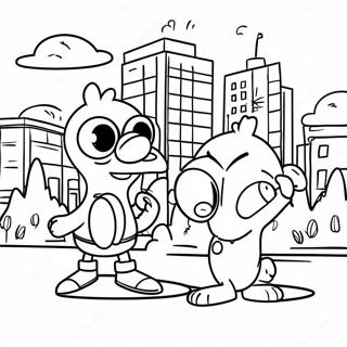 Verspieltes Ausmalbild Von Big City Greens 74446-17760