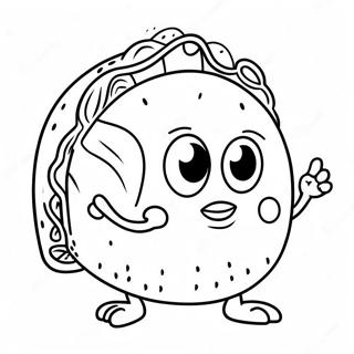 Lustiger Taco Mit Augen Ausmalbild 74802-18029