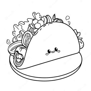 Bunter Taco Mit Gemuse Ausmalbild 74804-18038