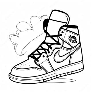 Buntes Jordan 1 Sneaker Ausmalbild 74908 18122