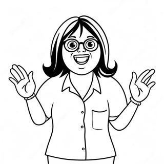 Linda Belcher Singend Ausmalbild 74933-18137