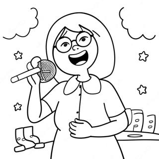Linda Belcher Singend Ausmalbild 74933-18139