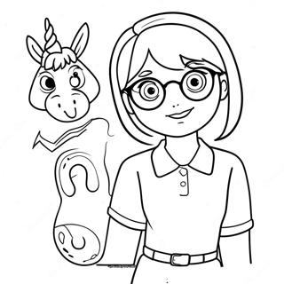 Tina Belcher Mit Einhorn Ausmalbild 74934 18141