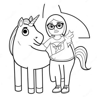Tina Belcher Mit Einhorn Ausmalbild 74934 18143