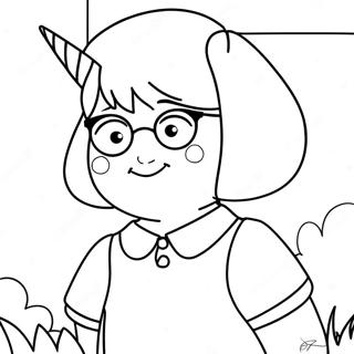 Tina Belcher Mit Einhorn Ausmalbild 74934 18144