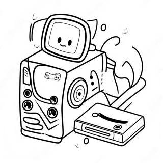 Klassisches 80er Jahre Videospiel Ausmalbild 74959-18157