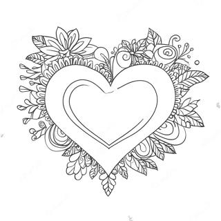 Herzformiges Liebes Ausmalbild 75216-18355