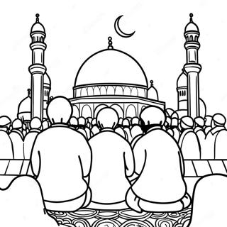Eid Gebetsversammlung Ausmalbild 75525-18599