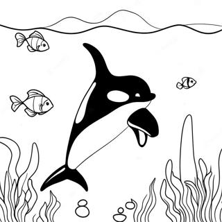 Niedliches Orca Schwimmendes Ausmalbild 75756 18772