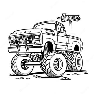 Monster Hochgelegter Ford Truck Ausmalbild 75782-18789