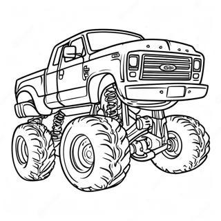 Monster Hochgelegter Ford Truck Ausmalbild 75782-18790