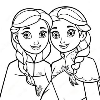 Ausmalbild Von Elsas Und Annas Winterabenteuer 76067-19018