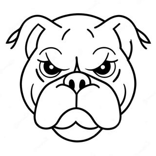 Wutendes Bulldoggen Gesicht Ausmalbild 76094 19042