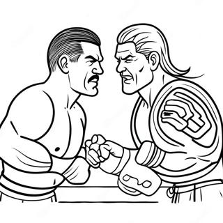 Intensives Wwe Match Ausmalbild 76142-19071