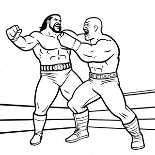 Dynamische Wwe Actionszene Ausmalbild 76145-19082