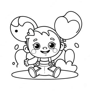 Frohliches Weinendes Baby Mit Ballons Ausmalbild 76220-19138