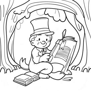 Verspielt Lesen In Amerika Szene Ausmalbild 76652-19475