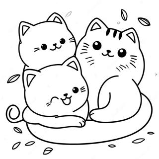 Niedliche Katzchen Beim Nickerchen Ausmalbild 77010-19735