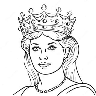 Majestatische Konigin Mit Krone Ausmalbild 77189-19875