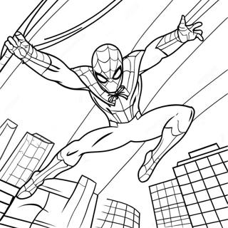 Dynamisches Spiderman 2099 Schwingendes Ausmalbild 77396-20029