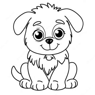 Flauschiger Hund Mit Grossen Augen Ausmalbild 77500-20114