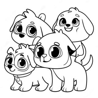 Gluckliche Welpenfreunde Ausmalbild 77682 20264