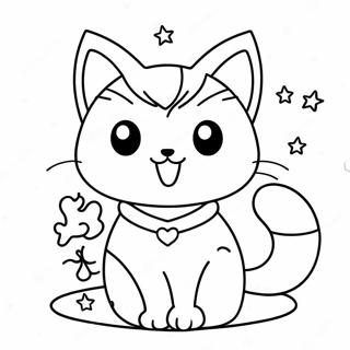 Magisches Katze Madchen Mit Glitzer Ausmalbild 77734-20302