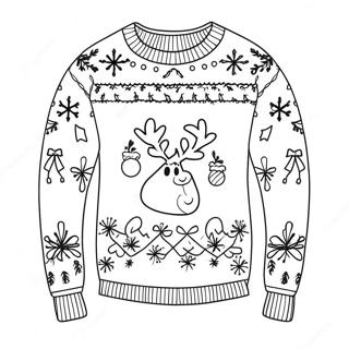 Hasslicher Weihnachts Pullover Ausmalbild 77886-20406