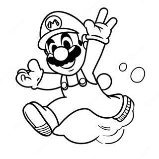 Mario Springt In Die Luft Ausmalbild 78069-20555