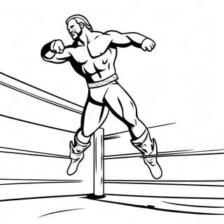Spannendes Wwe Wrestler Ausmalbild Mit Springendem Gegner 78248 20692