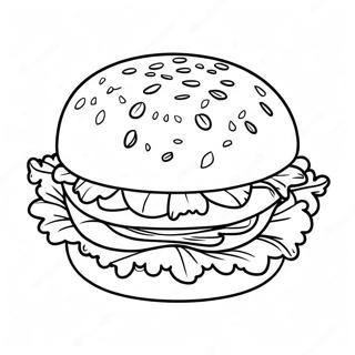 Saftiger Hamburger Mit Salat Ausmalbild 78714-21053