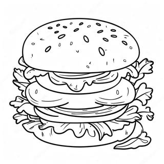 Saftiger Hamburger Mit Salat Ausmalbild 78714-21055