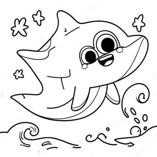 Frohliches Baby Shark Halloween Ausmalbild 79205-21437