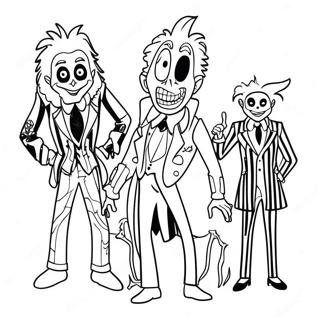 Beetlejuices Gespenstische Freunde Ausmalbild 79411 21599